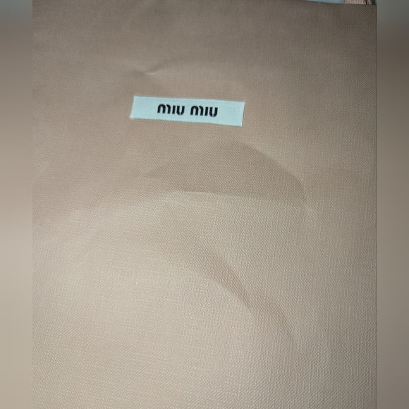 Miu Miu Paper Shopping Bag Blush Pink GUC - Picture 3 of 5